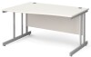 Gentoo Wave Desk with Double Upright Leg 1400 x 990mm - White