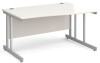 Gentoo Wave Desk with Double Upright Leg 1400 x 990mm - White