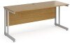 Gentoo Rectangular Desk with Twin Cantilever Legs - 1600mm x 600mm - Oak