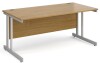 Gentoo Rectangular Desk with Twin Cantilever Legs - 1600mm x 800mm - Oak