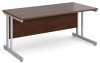 Gentoo Rectangular Desk with Twin Cantilever Legs - 1600mm x 800mm - Walnut