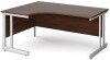 Gentoo Corner Desk with Double Upright Leg 1600 x 1200mm - Walnut