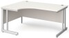 Gentoo Corner Desk with Double Upright Leg 1600 x 1200mm - White