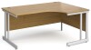 Gentoo Corner Desk with Double Upright Leg 1600 x 1200mm - Oak