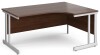 Gentoo Corner Desk with Double Upright Leg 1600 x 1200mm - Walnut