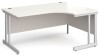 Gentoo Corner Desk with Double Upright Leg 1600 x 1200mm - White