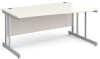 Gentoo Wave Desk with Double Upright Leg 1600 x 990mm - White