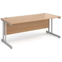 Gentoo Rectangular Desk with Twin Cantilever Legs - 1800mm x 800mm