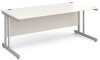 Gentoo Rectangular Desk with Twin Cantilever Legs - 1800mm x 800mm - White