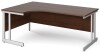 Gentoo Corner Desk with Double Upright Leg 1800 x 1200mm - Walnut