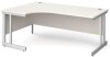 Gentoo Corner Desk with Double Upright Leg 1800 x 1200mm - White