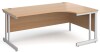 Gentoo Corner Desk with Double Upright Leg 1800 x 1200mm - Beech