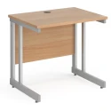 Gentoo Rectangular Desk with Twin Cantilever Legs - 800mm x 600mm