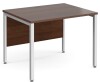 Gentoo Single Desk with H-frame Leg 1000 x 800mm - Walnut