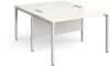 Gentoo Back to Back Desk with H-frame Leg 1200 x 1600mm - White