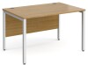 Gentoo Single Desk with H-frame Leg 1200 x 800mm - Oak