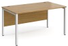 Gentoo Single Desk with H-frame Leg 1400 x 800mm - Oak