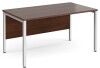 Gentoo Single Desk with H-frame Leg 1400 x 800mm - Walnut