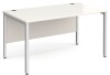 Gentoo Single Desk with H-frame Leg 1400 x 800mm - White