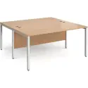 Gentoo Back to Back Desk with H-frame Leg 1600 x 1600mm