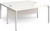 Gentoo Back to Back Desk with H-frame Leg 1600 x 1600mm - White