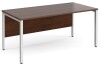 Gentoo Single Desk with H-frame Leg 1600 x 800mm - Walnut