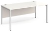 Gentoo Single Desk with H-frame Leg 1600 x 800mm - White