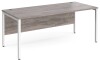 Gentoo Single Desk with H-frame Leg 1800 x 800mm - Grey Oak