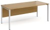 Gentoo Single Desk with H-frame Leg 1800 x 800mm - Oak