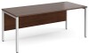 Gentoo Single Desk with H-frame Leg 1800 x 800mm - Walnut