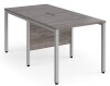 Gentoo Back to Back Desk with H-frame Leg 800 x 1600mm - Grey Oak