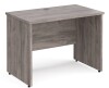 Gentoo Rectangular Desk with Panel End Legs - 1000mm x 600mm - Grey Oak