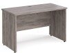 Gentoo Rectangular Desk with Panel End Legs - 1200mm x 600mm - Grey Oak
