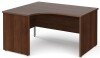 Gentoo Corner Desk with Panel End Leg 1400 x 1200mm - Walnut