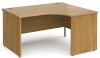 Gentoo Corner Desk with Panel End Leg 1400 x 1200mm - Oak