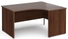 Gentoo Corner Desk with Panel End Leg 1400 x 1200mm - Walnut
