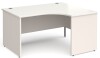 Gentoo Corner Desk with Panel End Leg 1400 x 1200mm - White