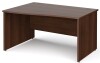 Gentoo Wave Desk with Panel End Leg 1400 x 990mm - Walnut