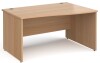 Gentoo Wave Desk with Panel End Leg 1400 x 990mm - Beech
