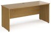 Gentoo Rectangular Desk with Panel End Legs - 1600mm x 600mm - Oak