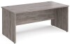 Gentoo Rectangular Desk with Panel End Legs - 1600mm x 800mm - Grey Oak