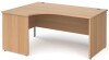 Gentoo Corner Desk with Panel End Leg 1600 x 1200mm - Beech
