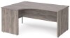 Gentoo Corner Desk with Panel End Leg 1600 x 1200mm - Grey Oak