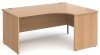 Gentoo Corner Desk with Panel End Leg 1600 x 1200mm - Grey Oak