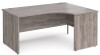 Gentoo Corner Desk with Panel End Leg 1600 x 1200mm - Grey Oak