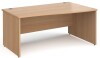 Gentoo Wave Desk with Panel End Leg 1600 x 990mm - Right Angle