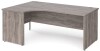 Gentoo Corner Desk with Panel End Leg 1800 x 1200mm - Grey Oak