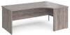 Gentoo Corner Desk with Panel End Leg 1800 x 1200mm - Grey Oak
