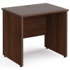 Gentoo Rectangular Desk with Panel End Legs - 800mm x 600mm - Walnut