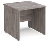 Gentoo Rectangular Desk with Panel End Legs - 800mm x 800mm - Grey Oak